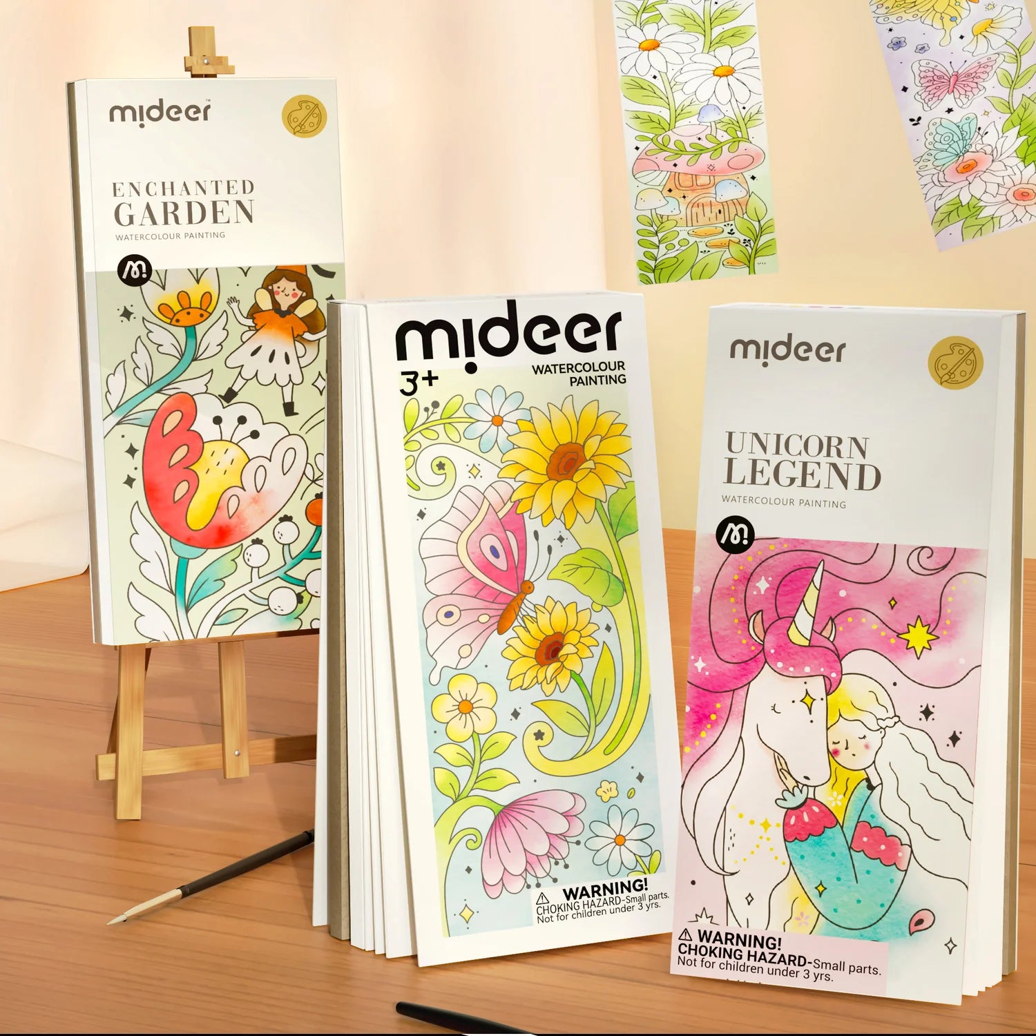 Mideer Peinture à l’Aquarelle : La Fleur et le Papillon