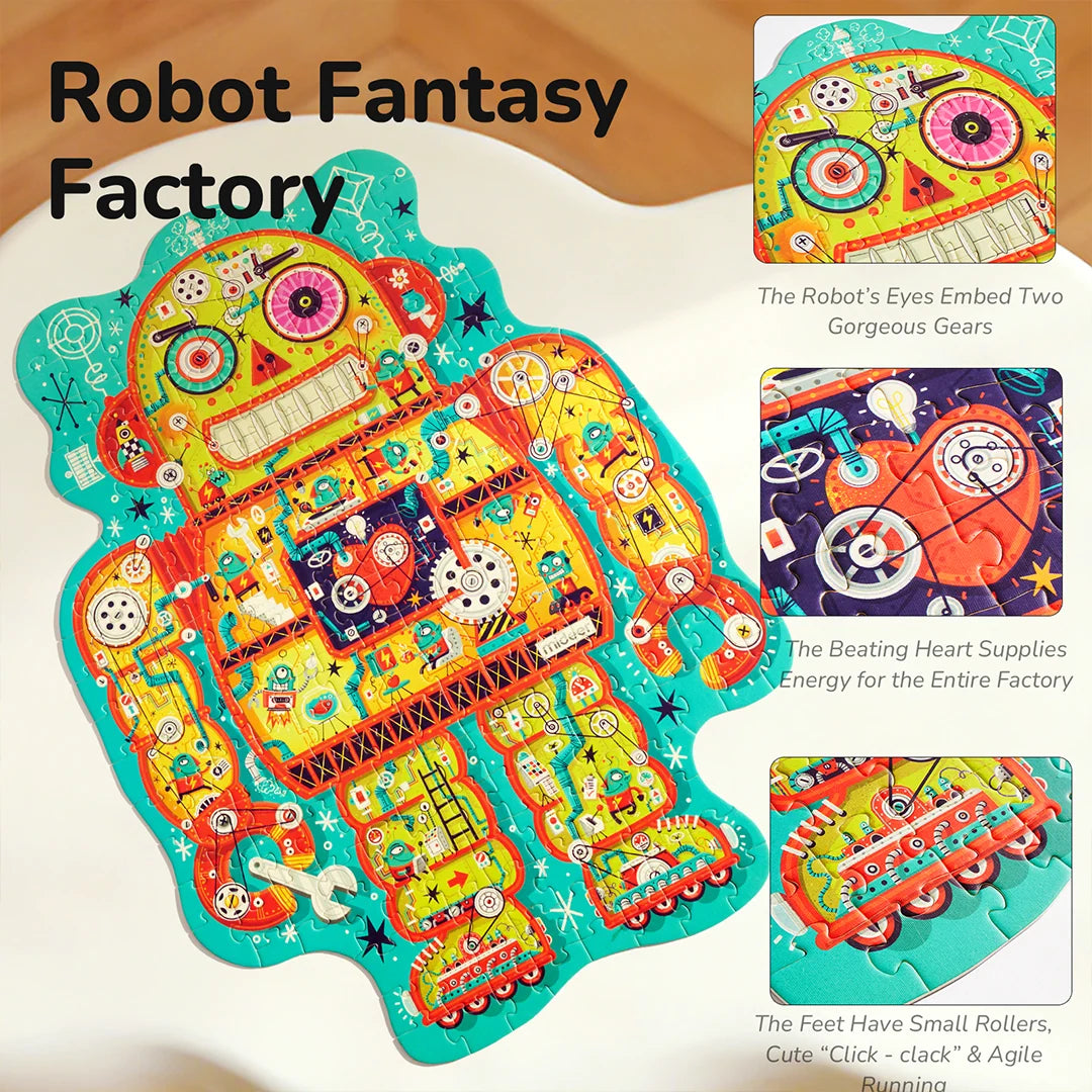 Mideer Puzzle Artistique : Usine de Robots, 226 Pièces