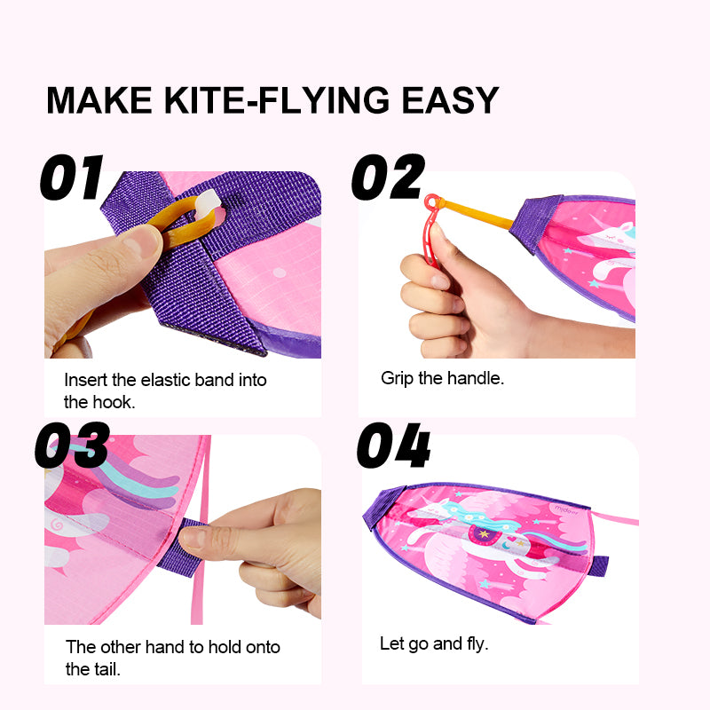 Mideer Mini Cerf Volant: Licorne rose