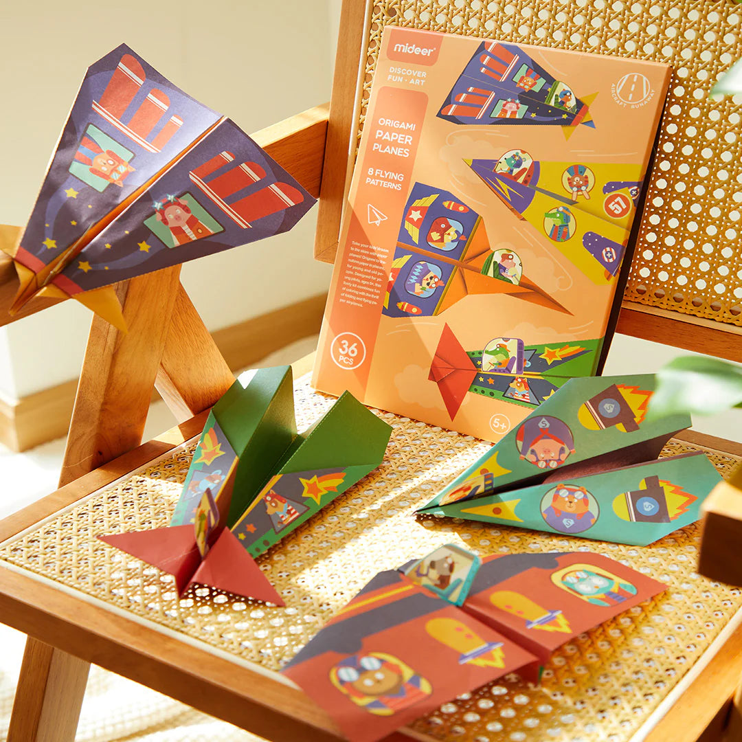 Mideer Origami Avions en Papier : 36 pièces