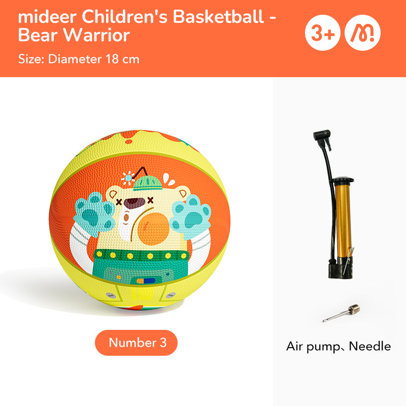 Mideer Ballon de Basket pour enfants taille 3 : Bear Warrior