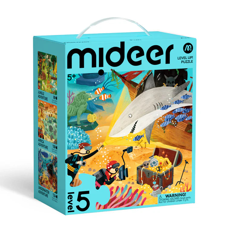 Mideer Puzzles Level Up! avec sac de rangement Niveau 5 : Aventure merveilleuse, 88 à 126 pièces