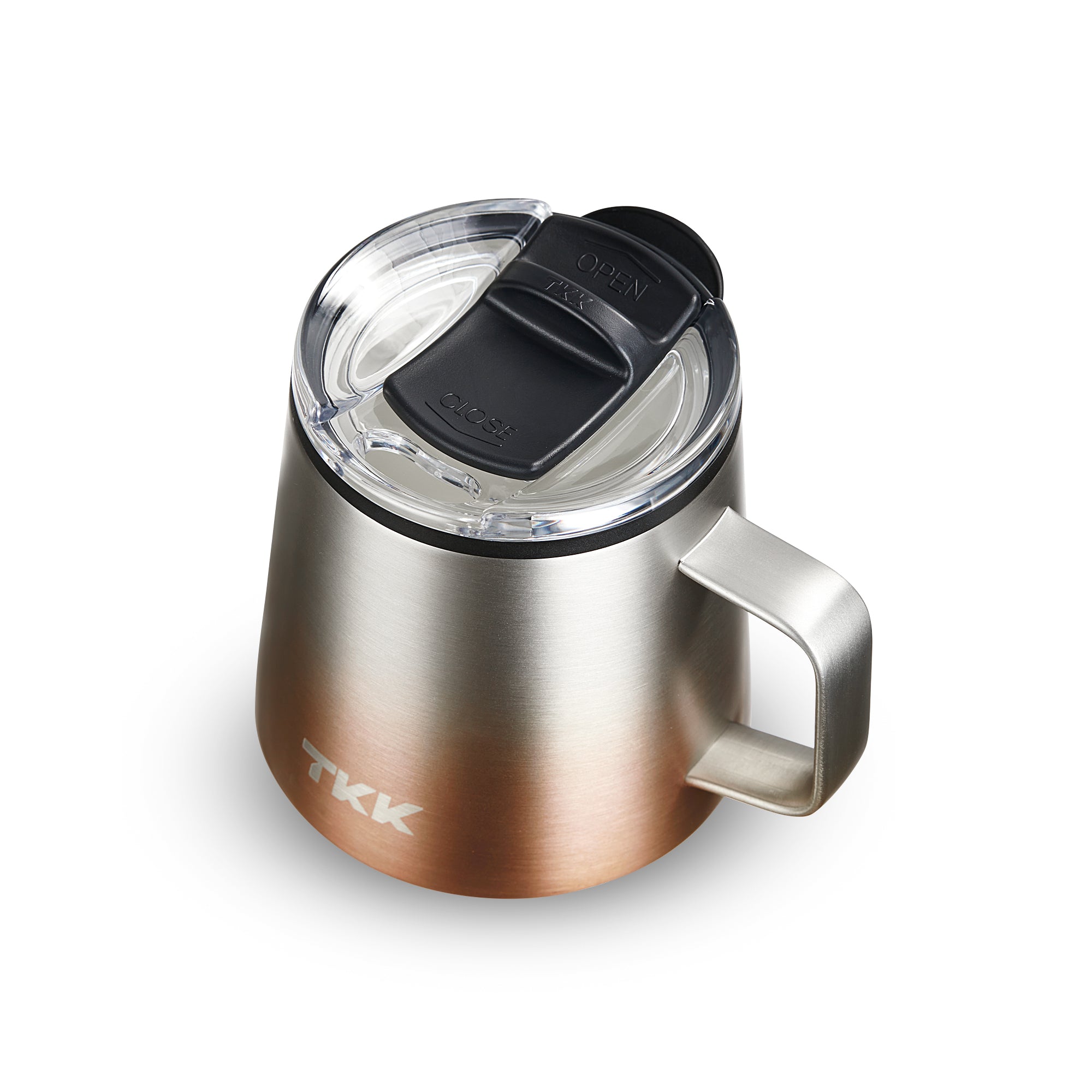 TKK Mug Isotherme Premium 350ml, Revêtement Effet Céramique, Acier Inoxydable