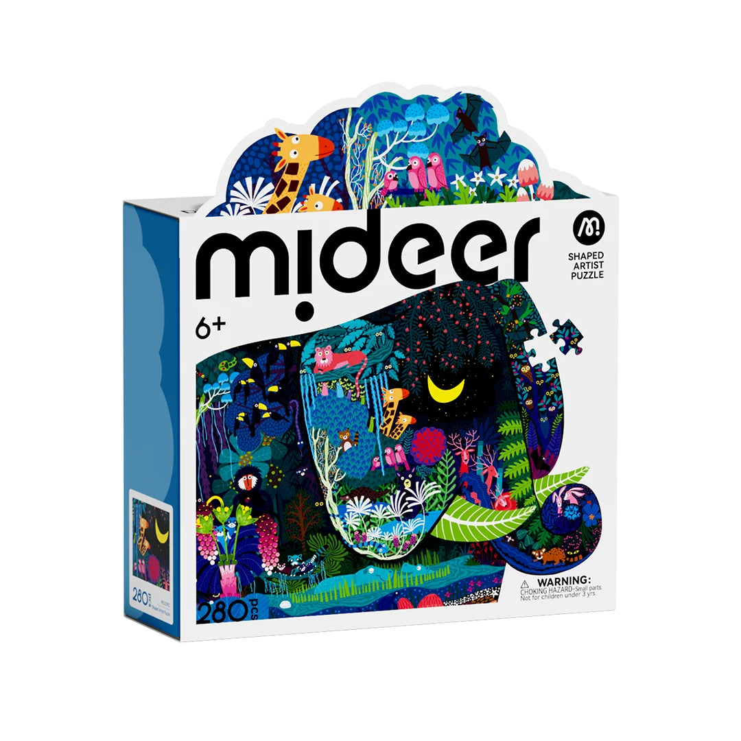 Mideer Puzzle Artistique : Éléphant Rêveur, 280 Pièces
