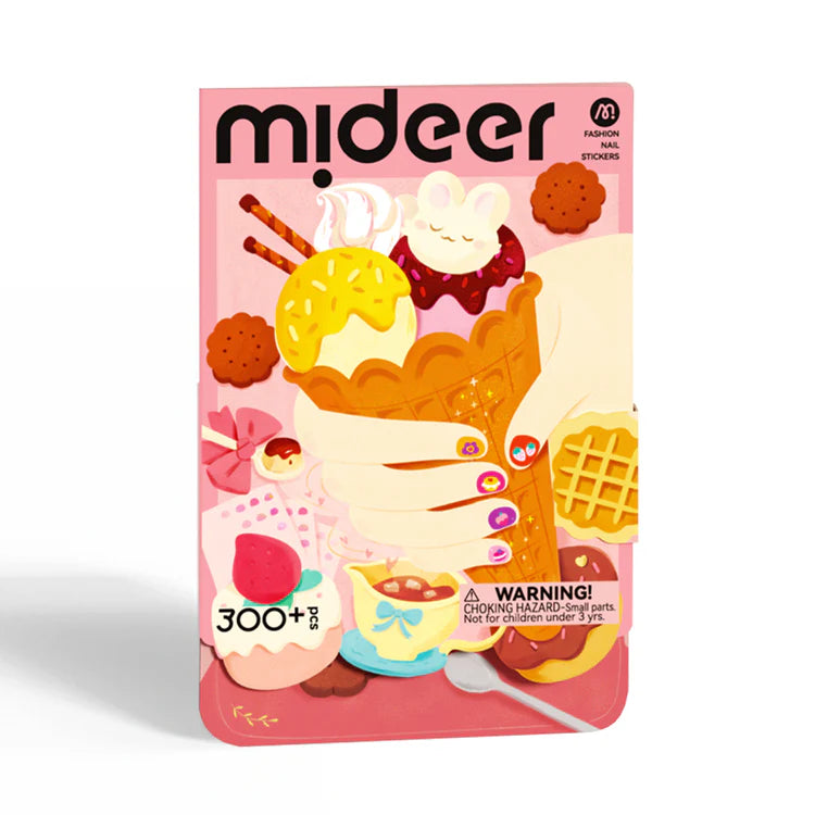 Mideer Stickers Fashion pour Ongles : Fête Gourmande, 300 pièces