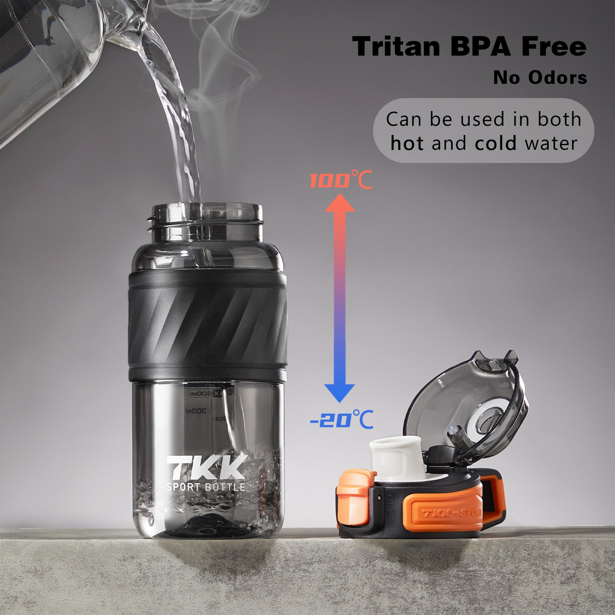 TKK Bouteille d’eau 500ml en Tritan sans BPA