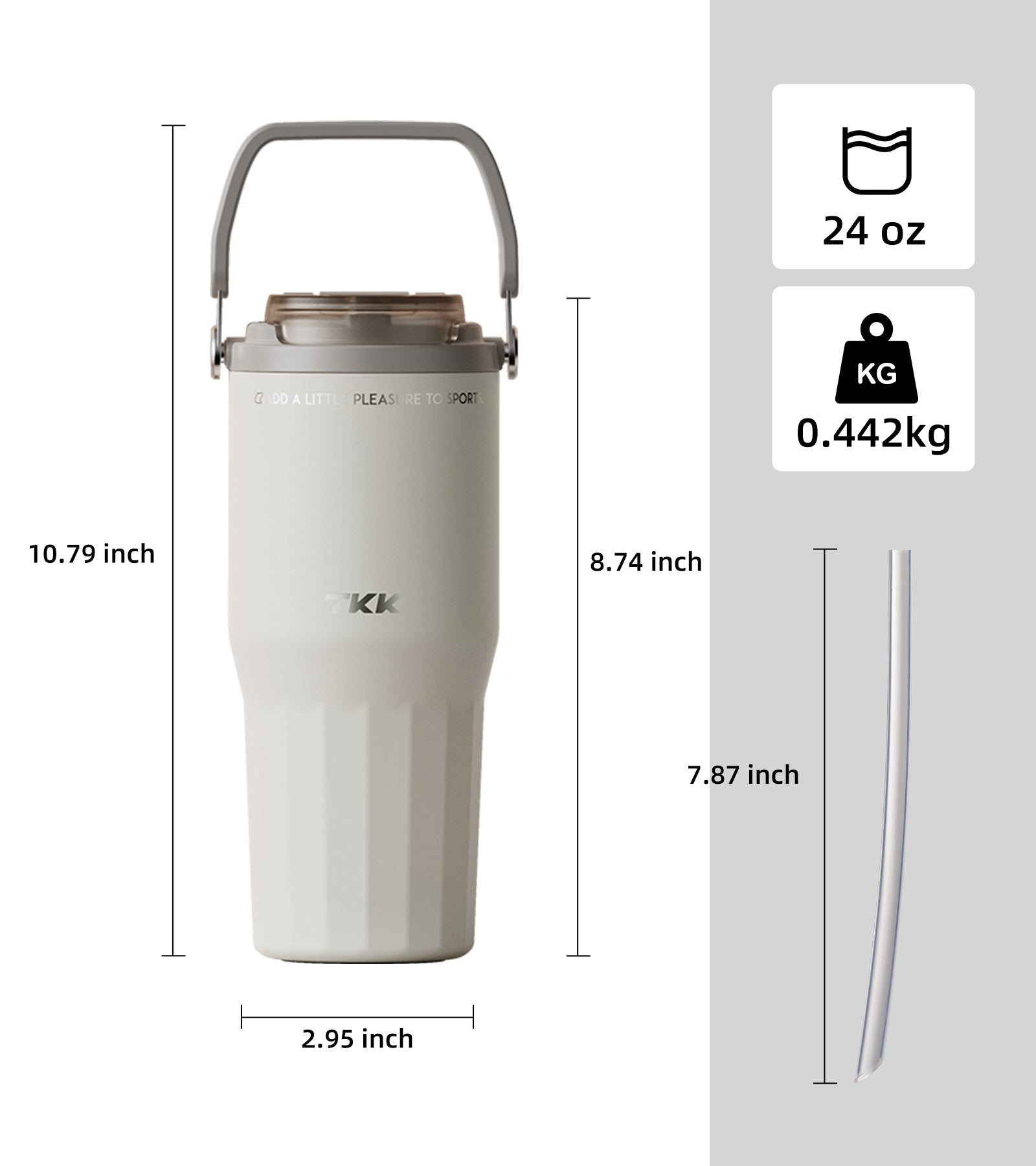 TKK Tumbler Isotherme Premium 700ml, Revêtement intérieur Céramique
