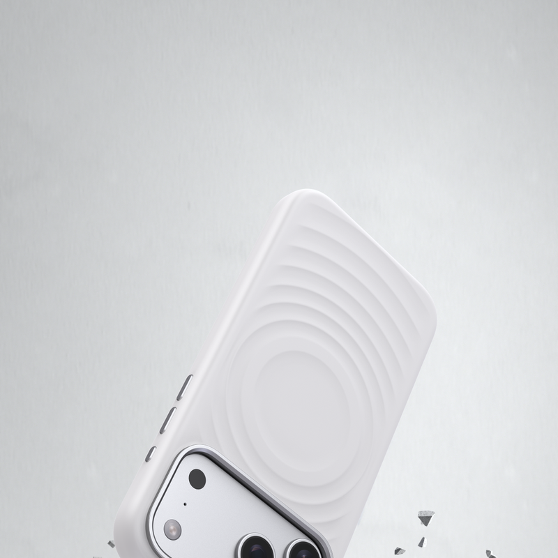 Devia Coque Ripple Series, Silicone, Magnétique pour iPhone 18 Pro Max Glacier