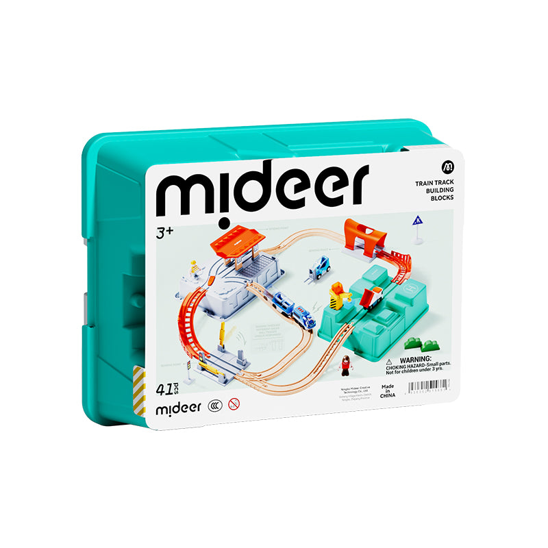 Mideer Blocs de construction circuit de train : Aventure urbaine, 41 pièces