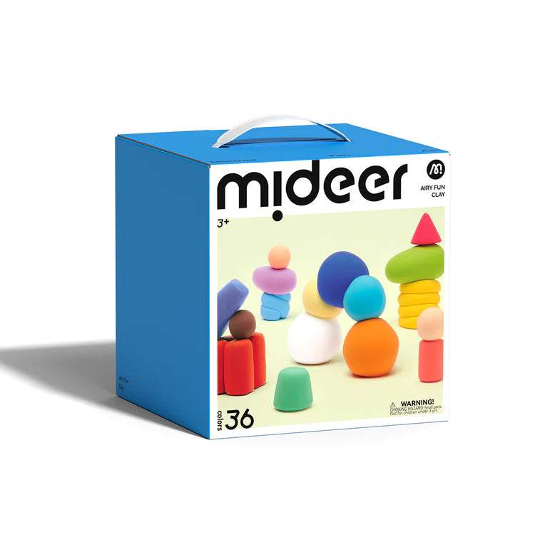 Mideer Pâte à Modeler Légère Airy Fun Clay : 36 couleurs