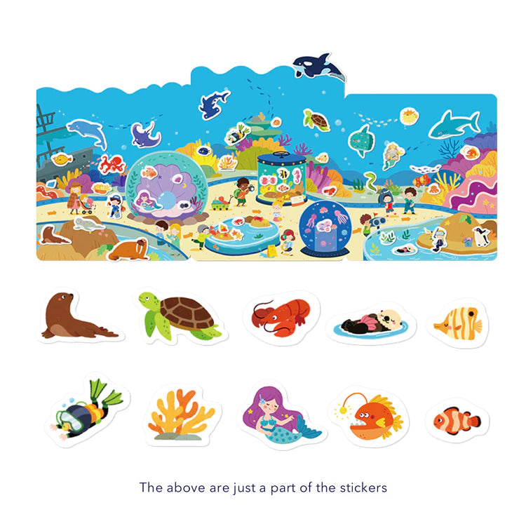 Mideer Stickers Gel Réutilisables : Aquarium Incroyable