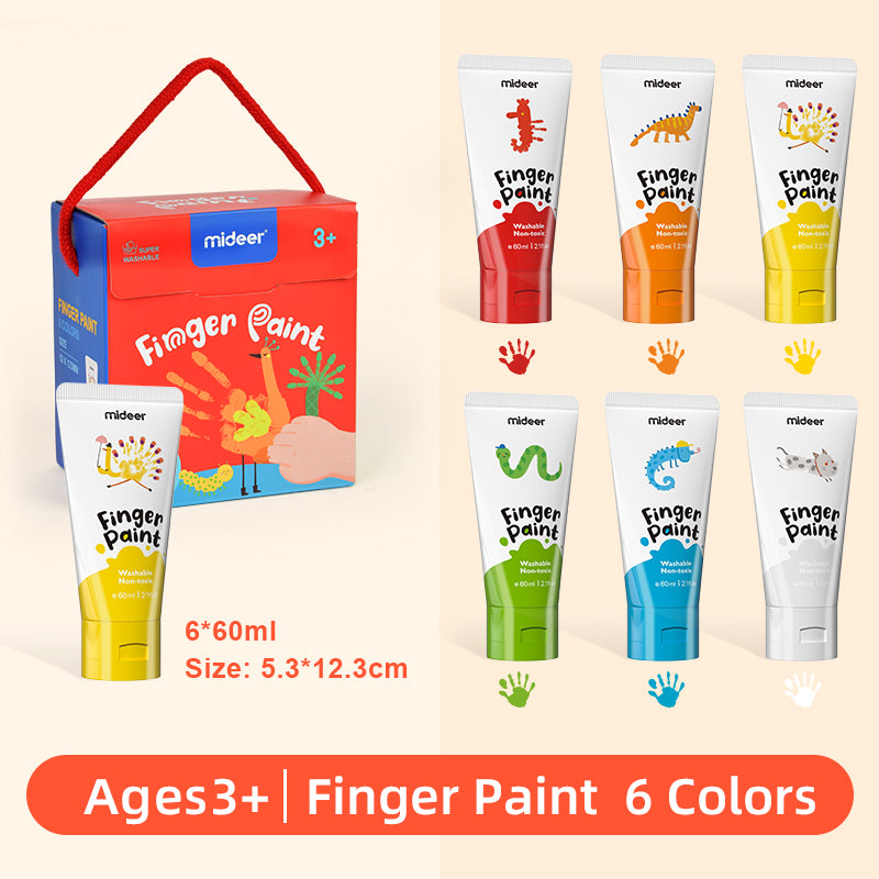 Mideer Peinture au Doigt 6 Couleurs : Édition La Chenille qui Fait des Trous