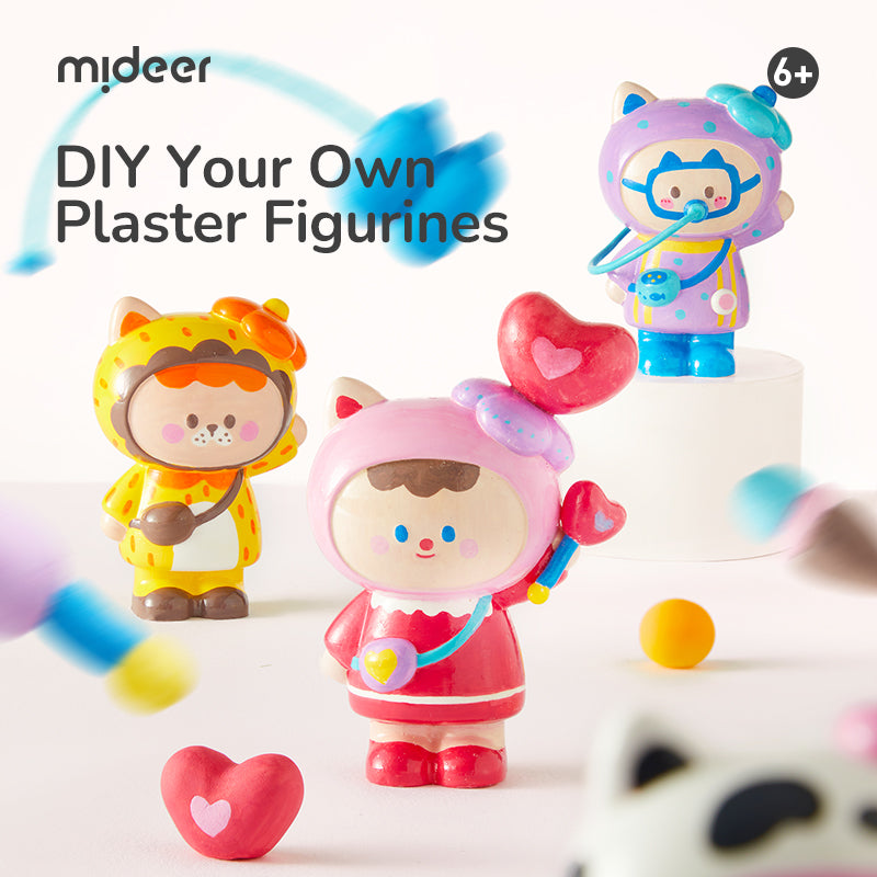Mideer Kit d’art DIY en plâtre Plaster Artisan, 28 pièces