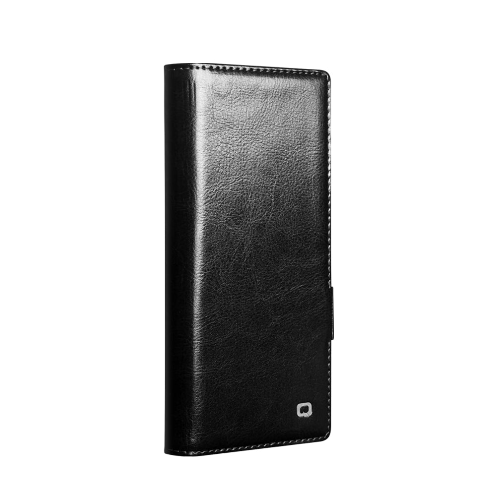 QIALINO Étui Portefeuille en cuir Noir avec fermeture magnétique pour Samsung Galaxy Fold8 Ultra