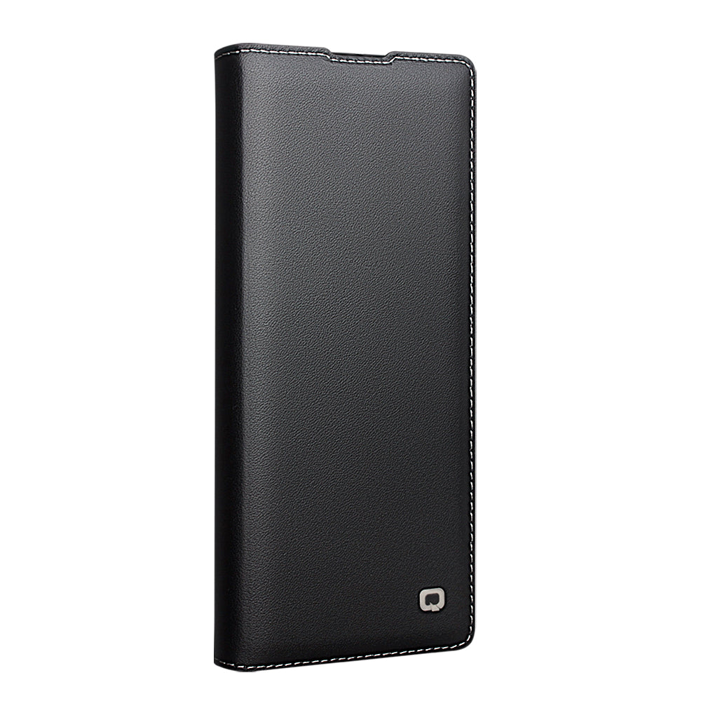 QIALINO Étui Premium Noir, en cuir véritable pleine fleur fait main, pour Samsung Galaxy Z Fold7