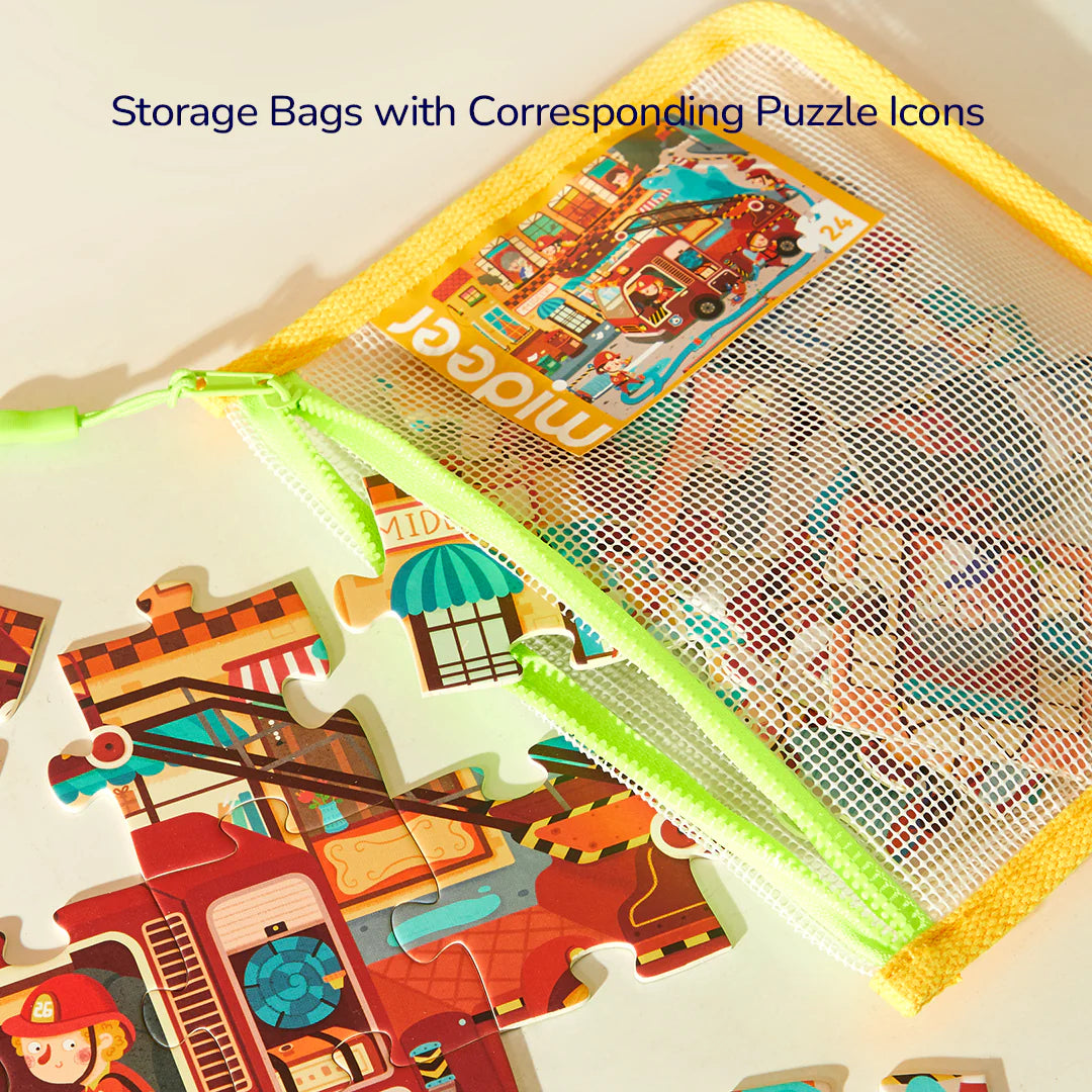 Mideer Puzzles Level Up! avec sac de rangement Niveau 8 : Livre magique et contes de fées, 280 à 330 pièces
