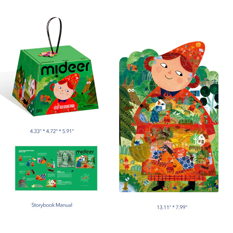 Mideer Puzzle Artistique Conte de Fées : Le Petit Chaperon Rouge, 59 pièces