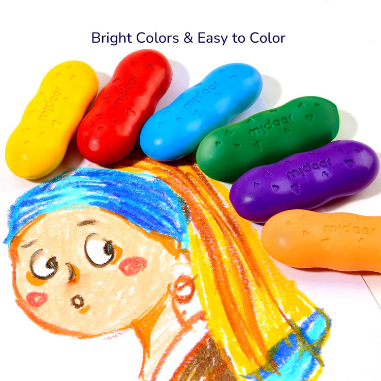 Mideer Crayons Pease : 12 couleurs