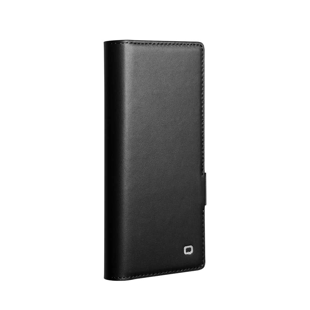QIALINO Étui Portefeuille Magnétique Noir en cuir pleine fleur pour Samsung Galaxy Fold8 Ultra