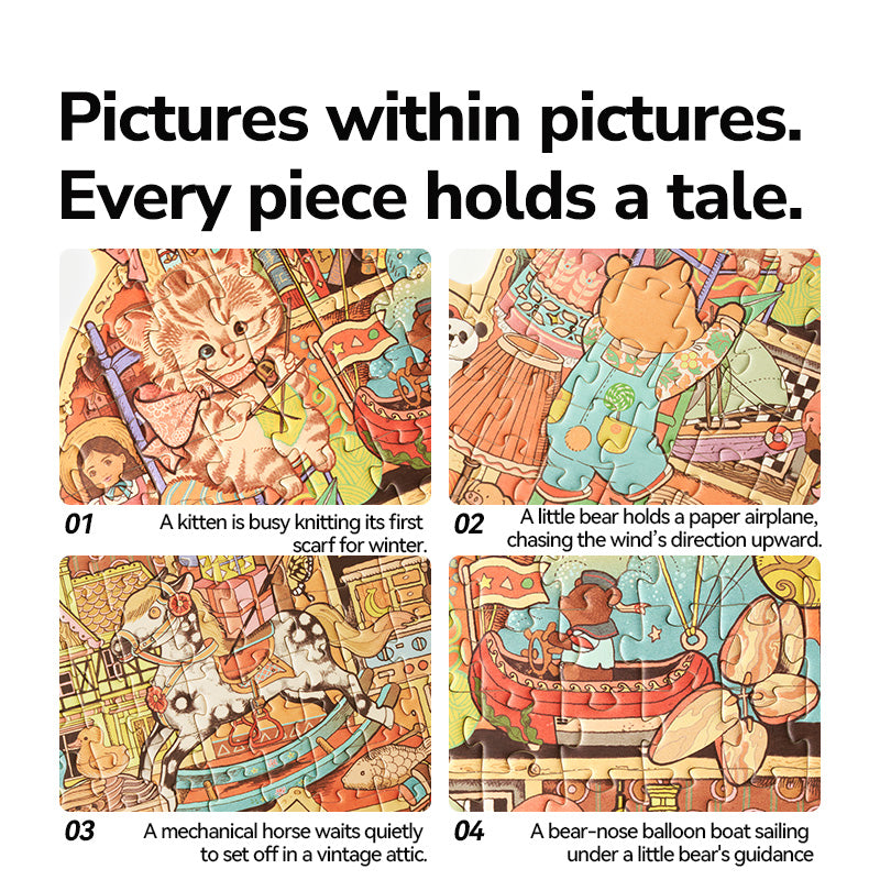 Mideer Puzzle Artistique : La Maison de l’Ours, 246 Pièces