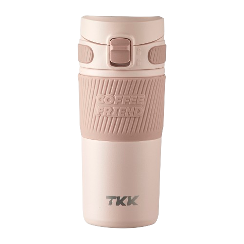 TKK Mug de Voyage isotherme 450ml, réutilisable en acier inoxydable