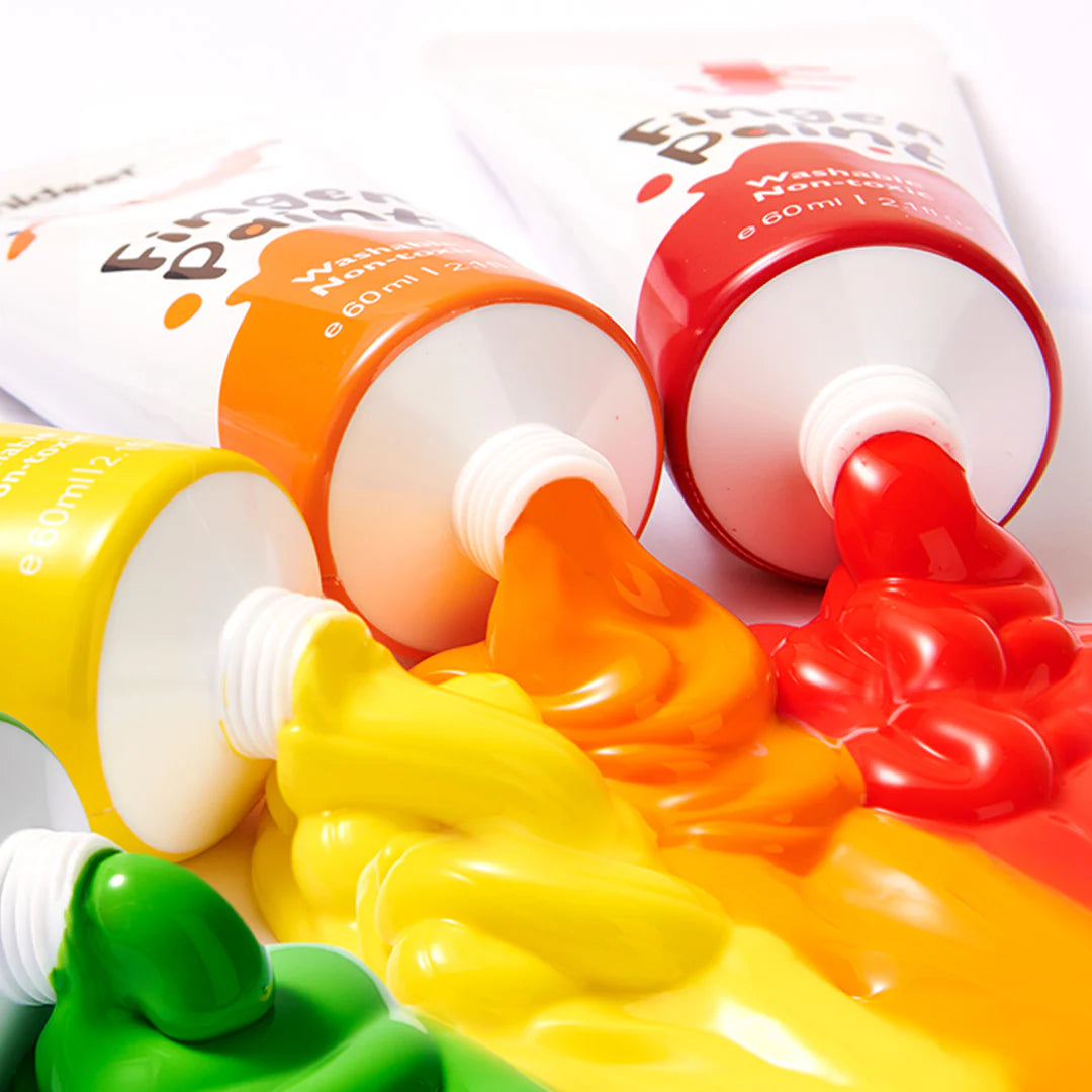 Mideer Peinture au Doigt 8 Couleurs : Édition La Chenille qui Fait des Trous
