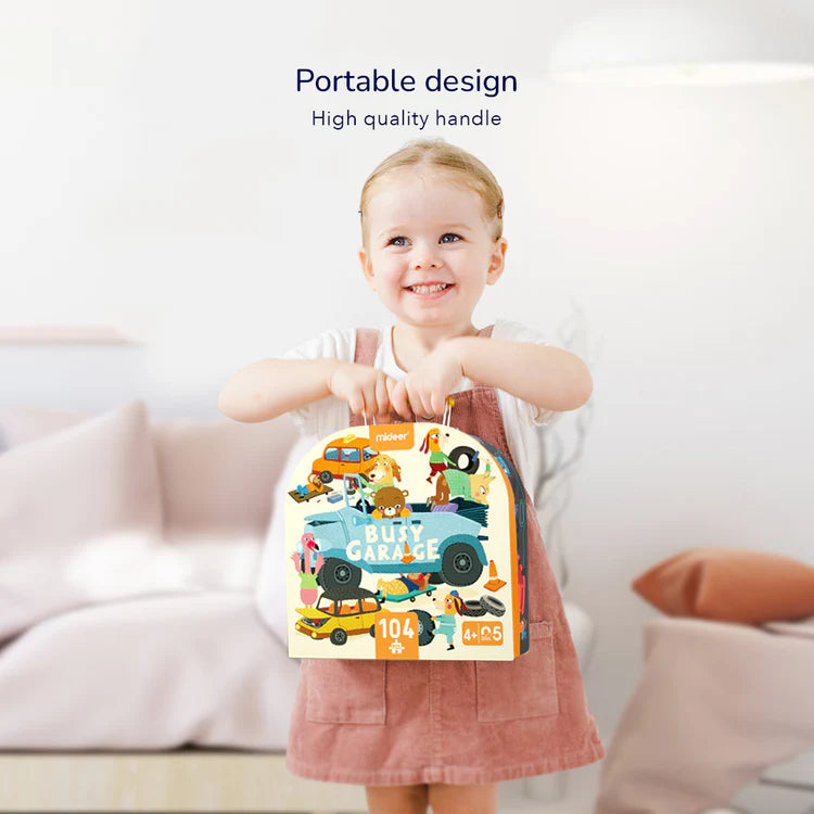 Mideer Boîte Puzzle Portable, L’âge des Dinosaures : 104 pièces