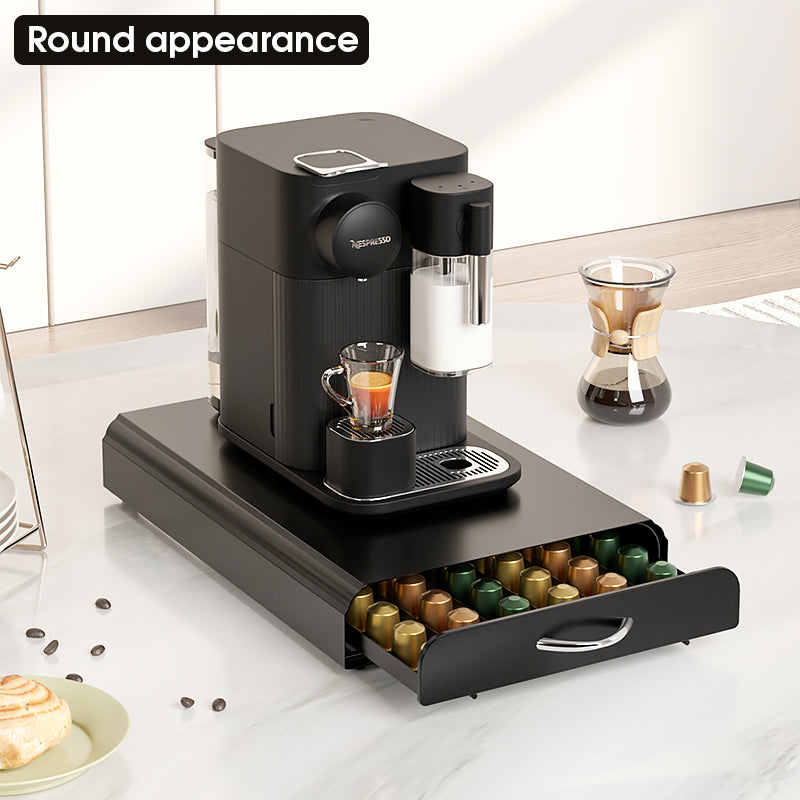 Porte Capsules Café avec Tiroir pour Nespresso Original Line: Capacité 60 Capsules