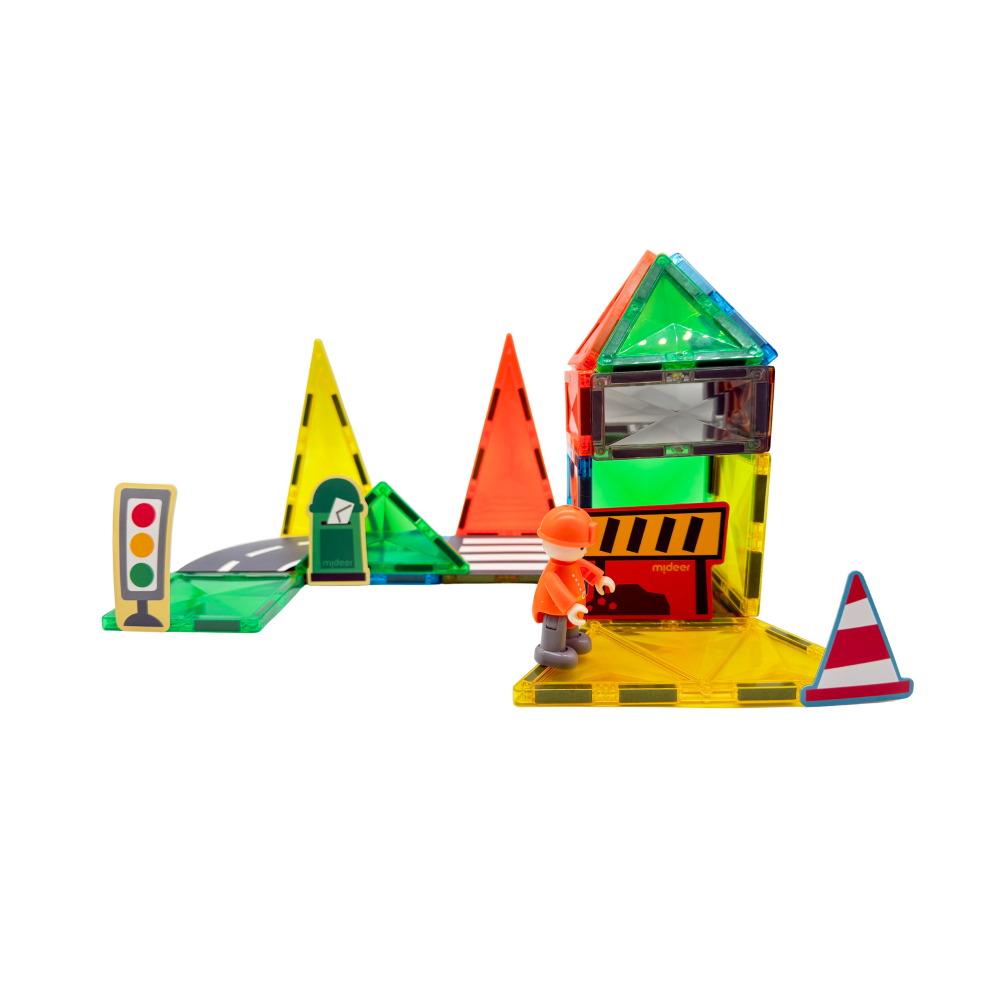 Mideer Mon premier set de construction magnétique, Héros de la ville, 33 pièces