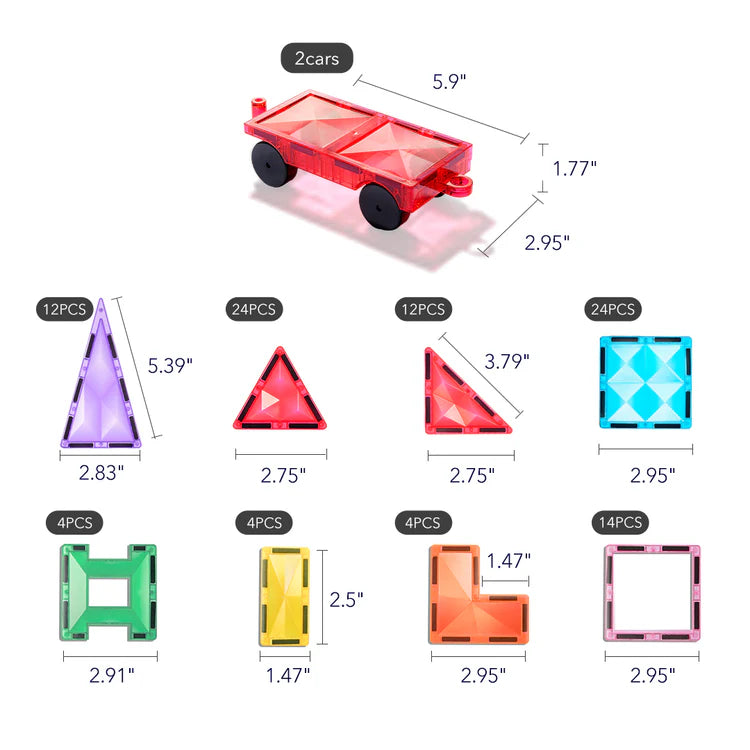 Mideer Tuiles Magnétiques Distinctives : 100 pièces