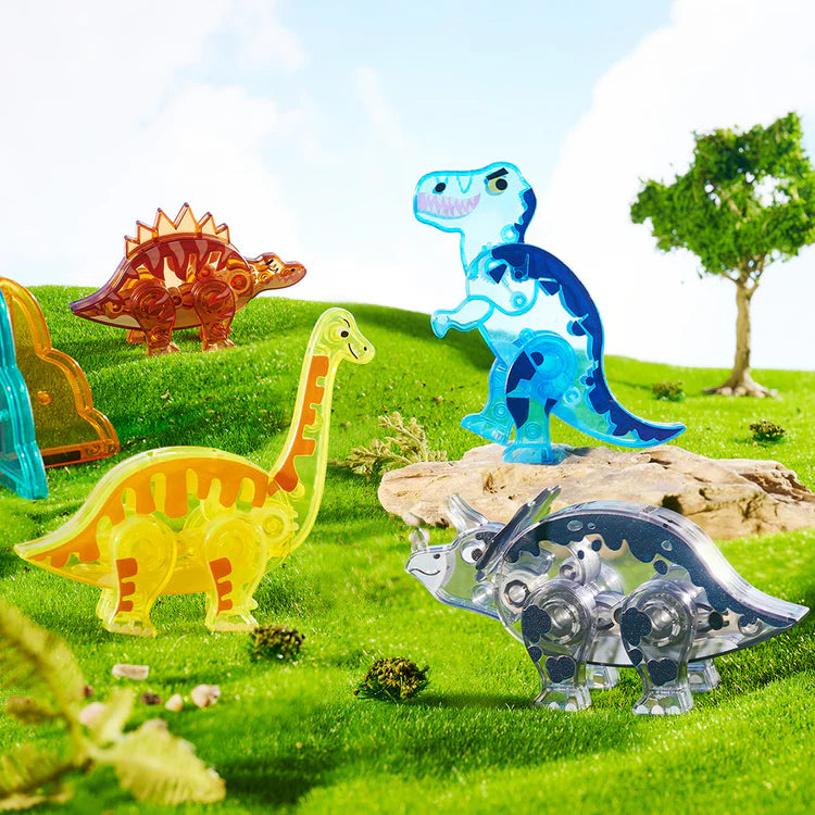 Mideer Tuiles Magnétiques Colorées : Aventure Jurassique, 48 pièces