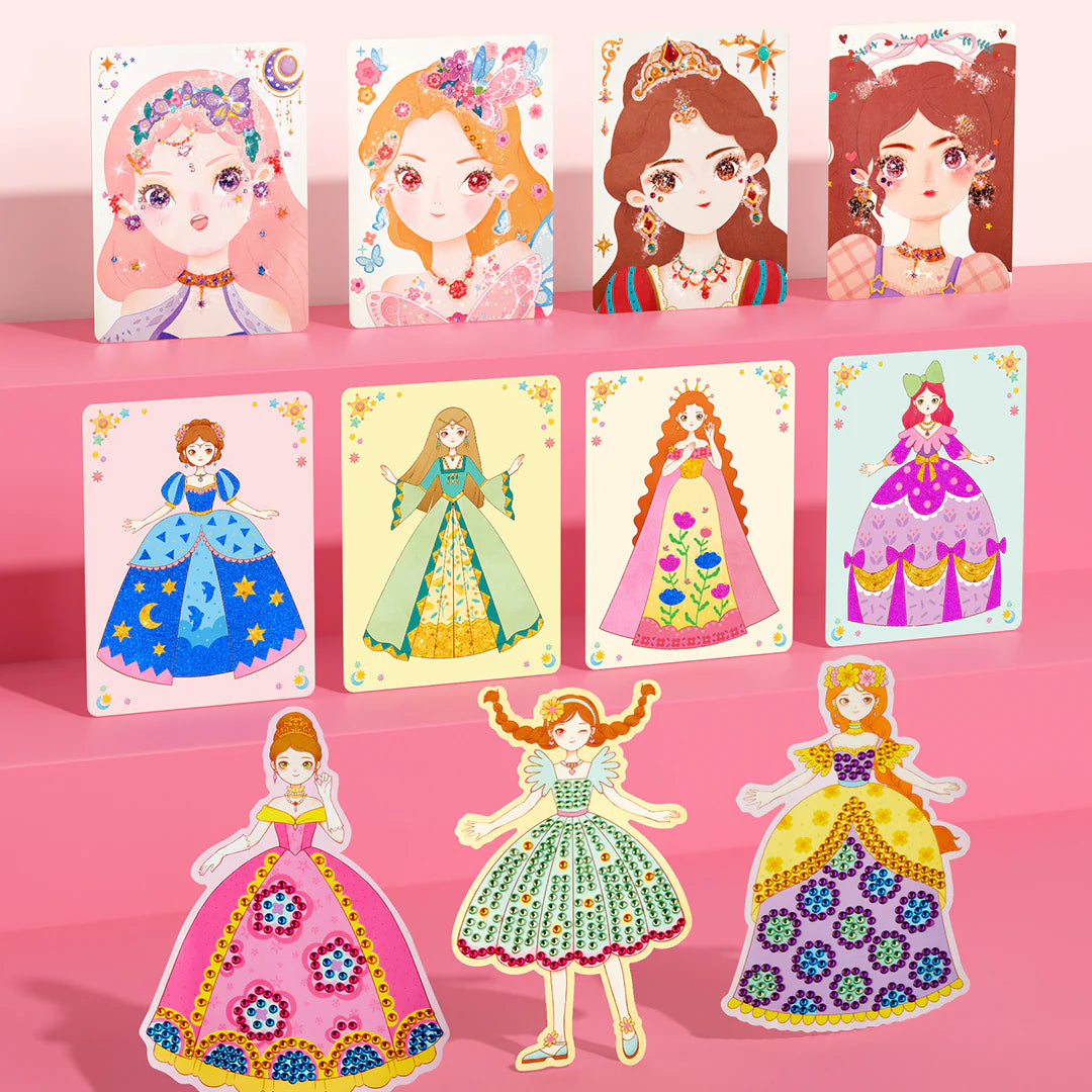 Mideer Coffret de Jeu d’Habillage 3-en-1 : Maquillage Fantaisie Princesse