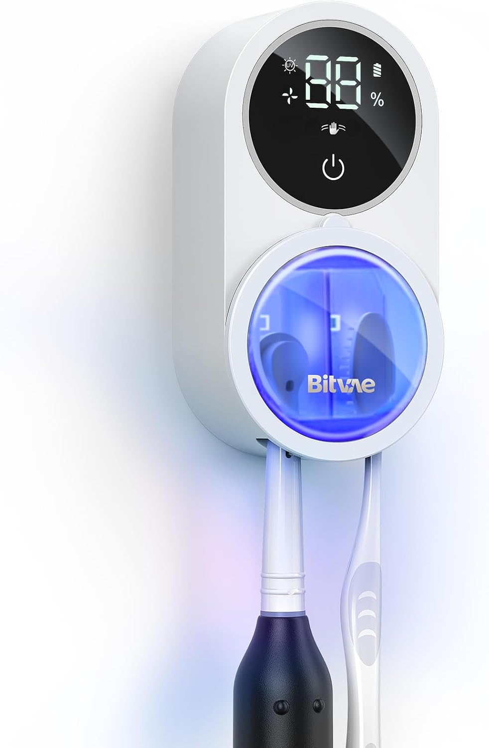 Bitvae Stérilisateur UV pour Brosse à Dents avec Support et écran LED