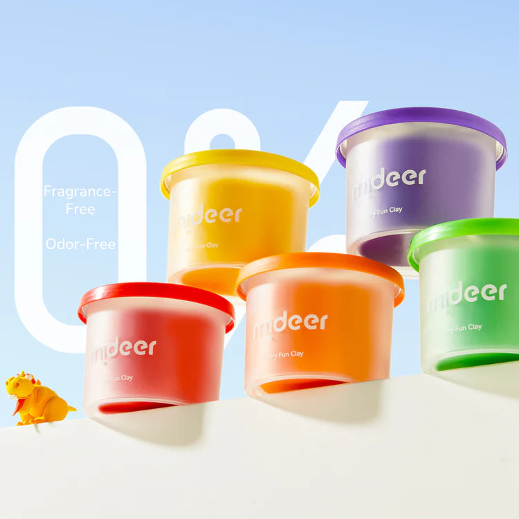 Mideer Pâte à Modeler Légère Airy Fun Clay : 24 couleurs