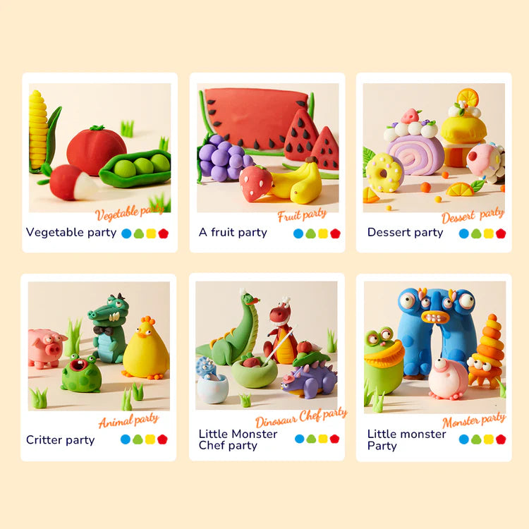 Mideer Pâte à Modeler Douce: 12 couleurs