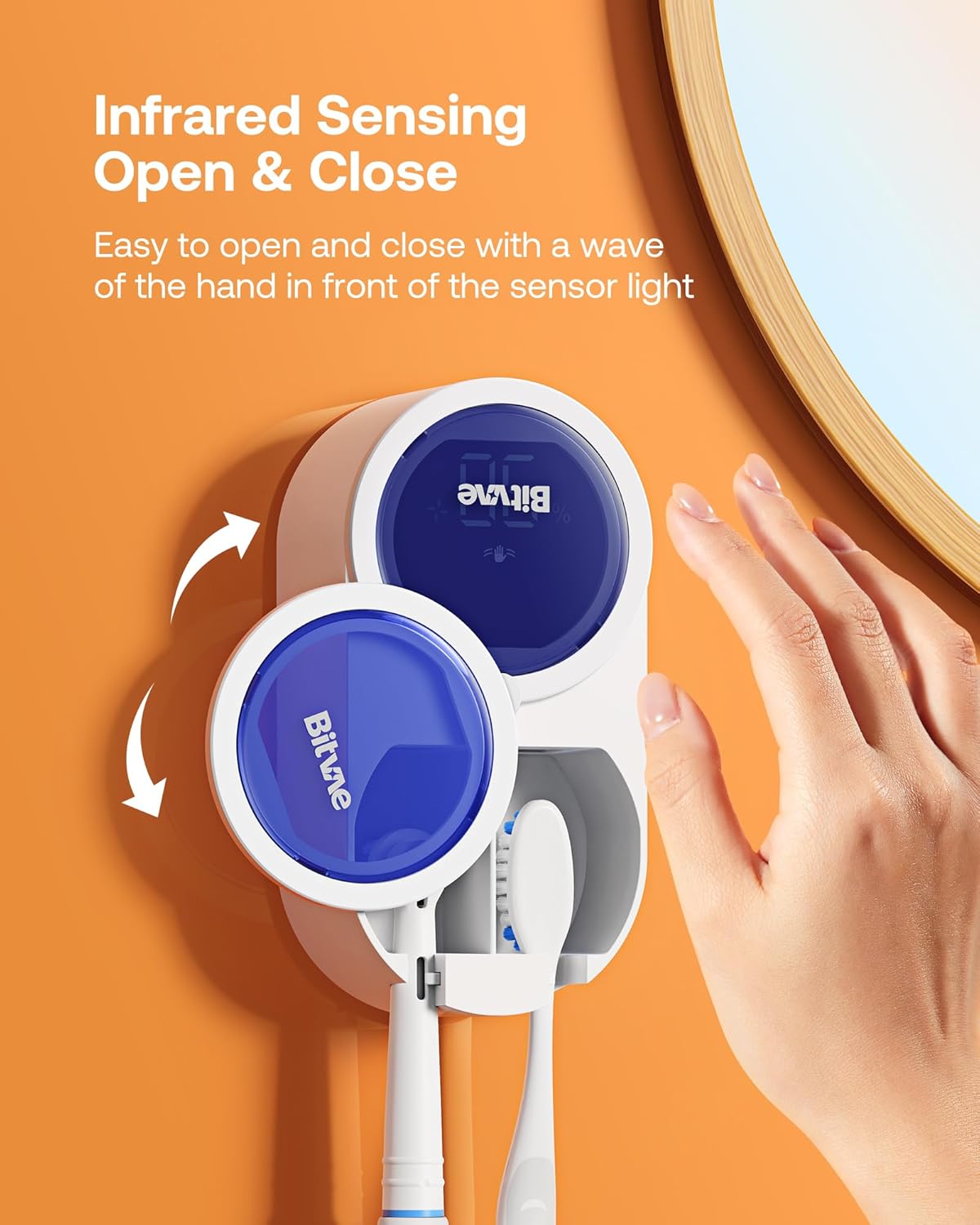 Bitvae Stérilisateur UV pour Brosse à Dents avec Support et écran LED