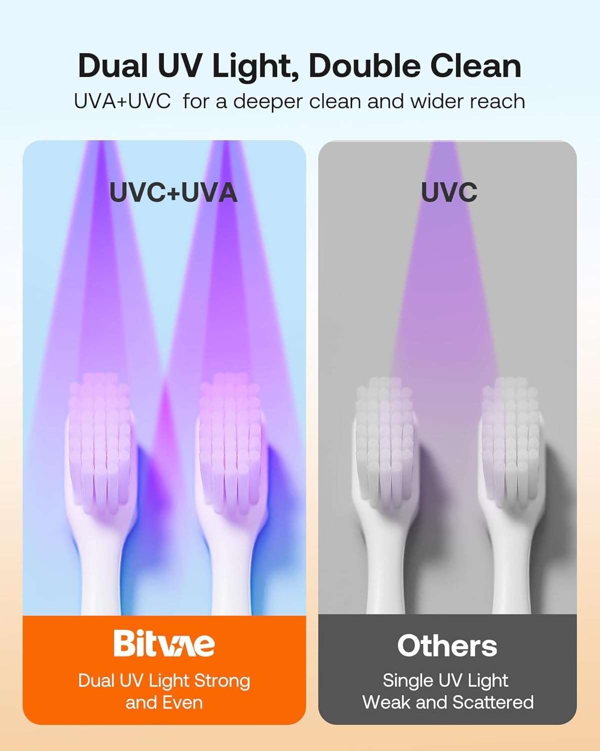 Bitvae Stérilisateur UV pour Brosse à Dents avec Support et écran LED