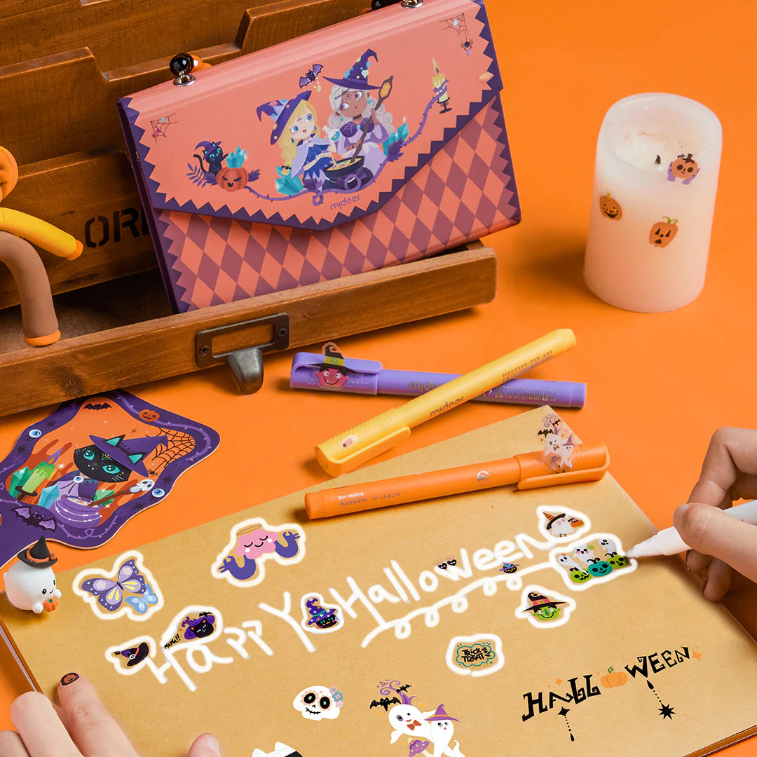 Mideer Pack stickers déguisement Halloween : tatouages temporaires, stickers pour ongles et plus encore, 1000 pièces