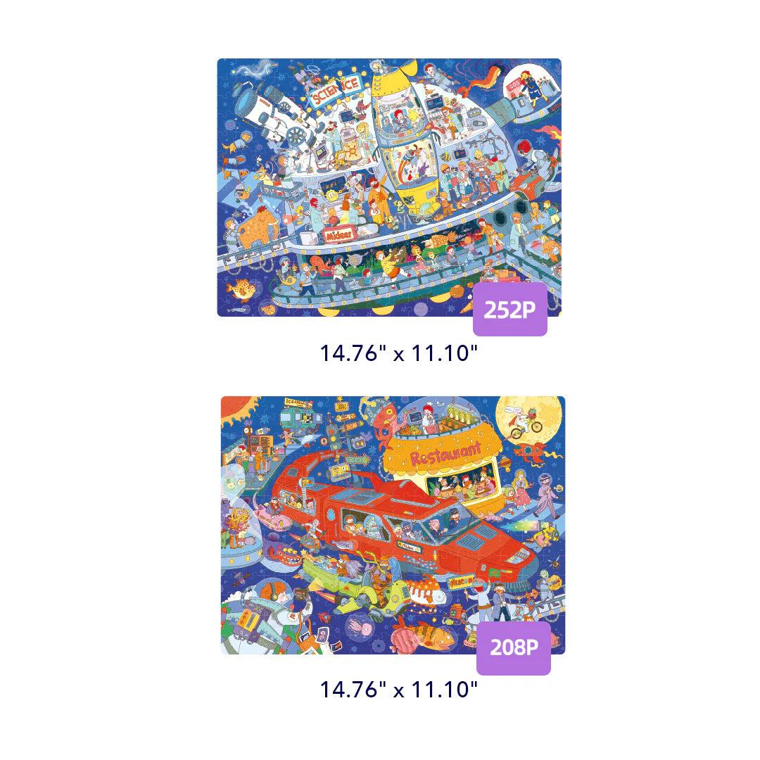 Mideer Puzzles Level Up! avec sac de rangement Niveau 7 : Star Trek, 208 à 252 pièces
