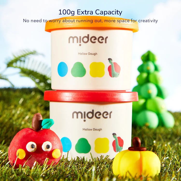 Mideer Pâte à Modeler Douce: 12 couleurs