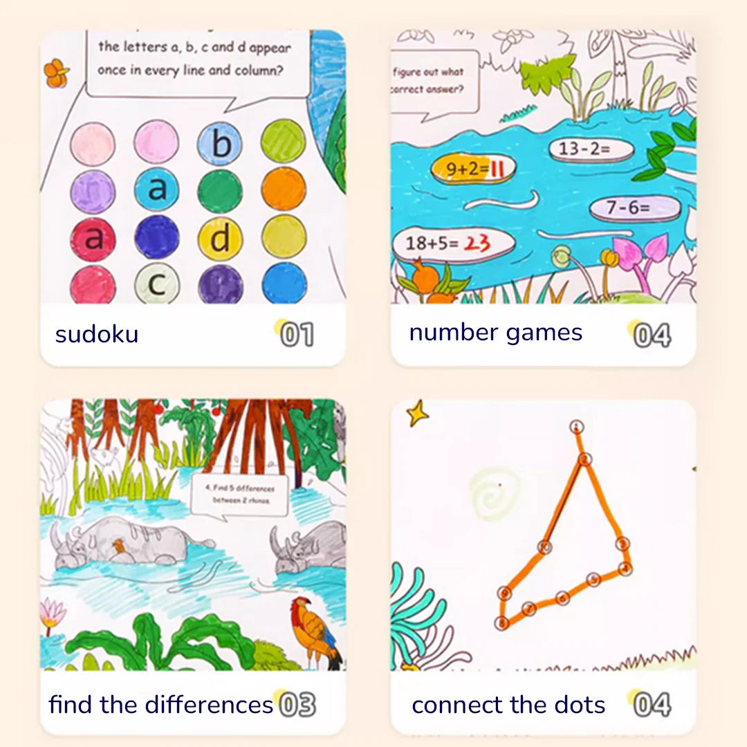 Mideer Rouleau de coloriage adhésif 4 mètres: Le zoo magique