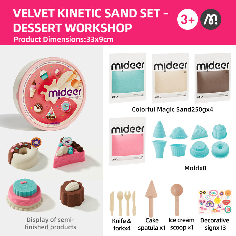 Mideer Set de Sable Magique, Douceurs Sucrées