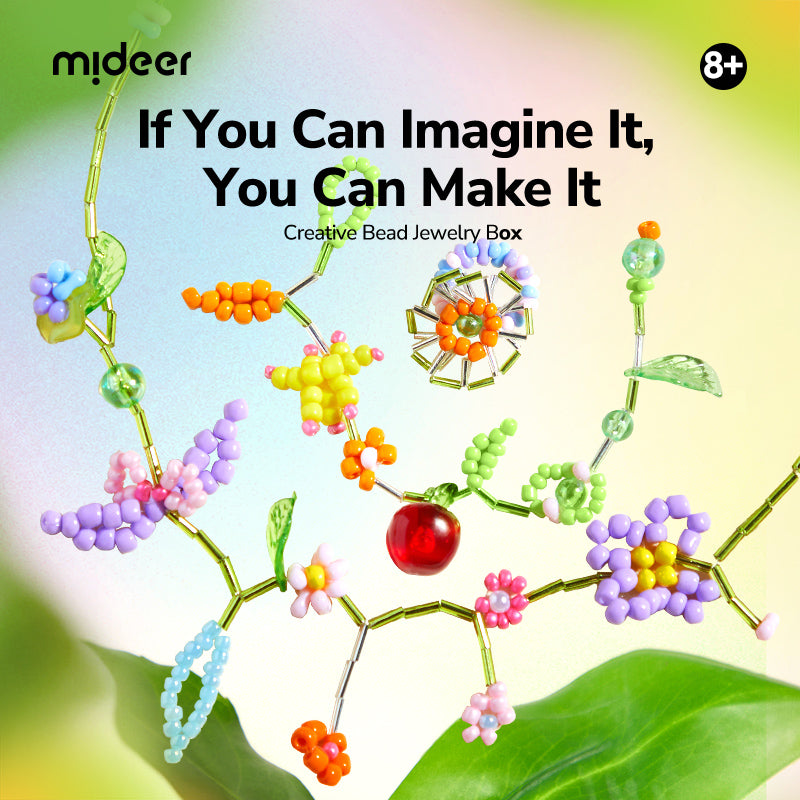 Mideer Coffret Créatif de Bijoux en Perles : Aventure au Jardin