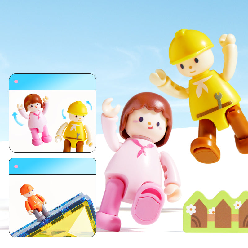 Mideer Mon premier set de construction magnétique, Notre famille, 32 pièces