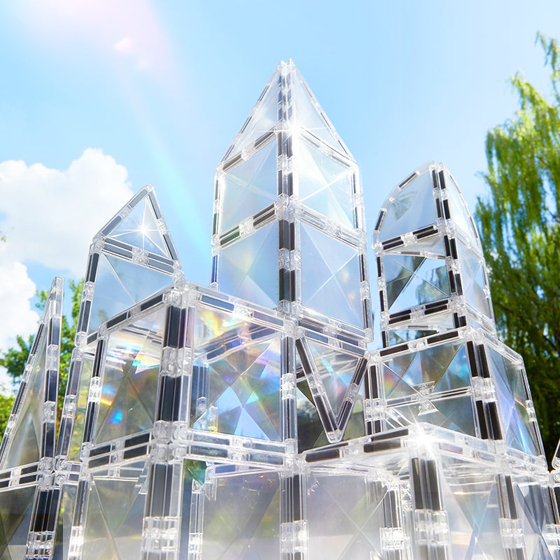 Mideer Tuiles magnétiques transparentes, 50 pièces