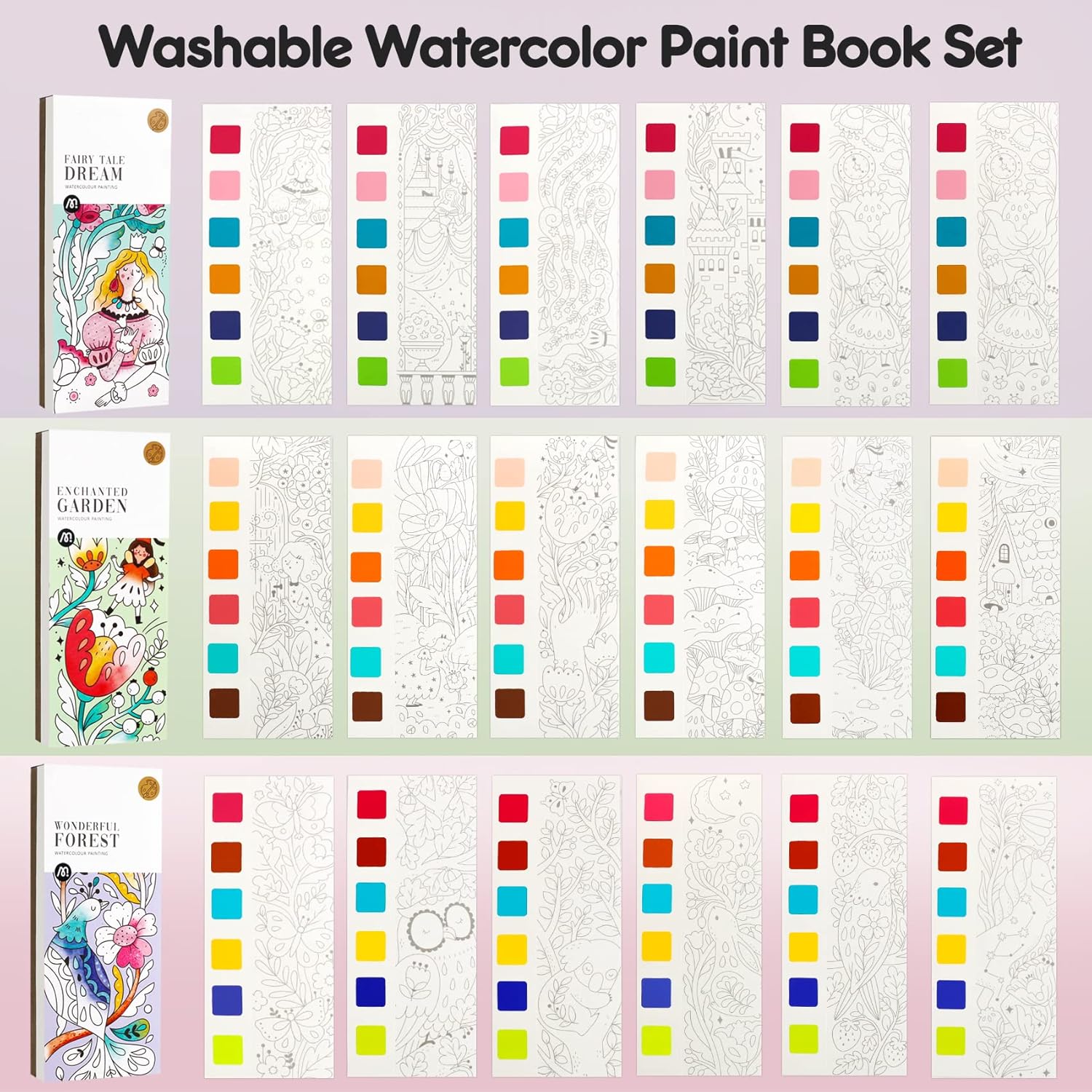 Mideer Set de Peinture Aquarelle 3-en-1