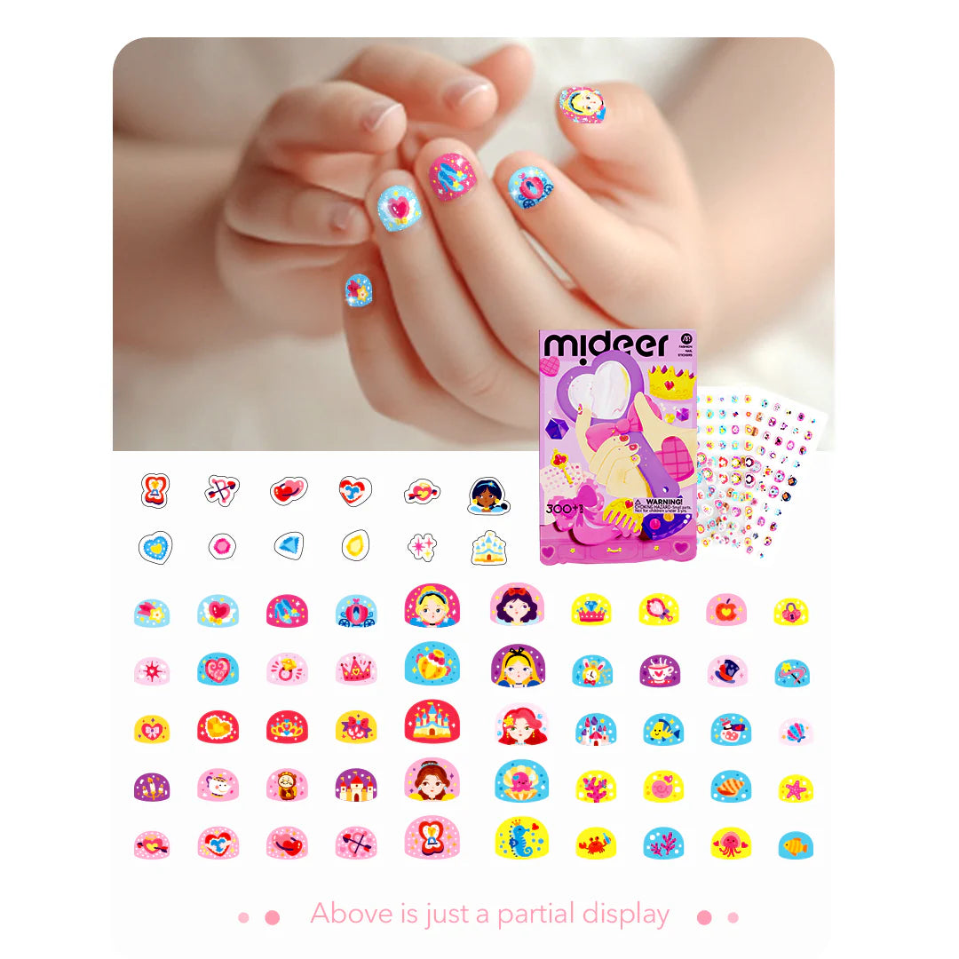 Mideer Stickers Fashion pour Ongles : Banquet des Princesses. 300 pièces