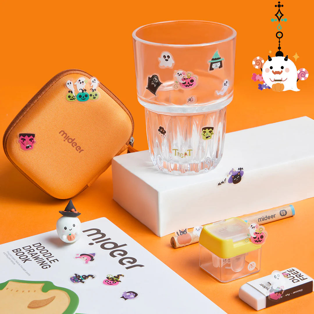 Mideer Pack stickers déguisement Halloween : tatouages temporaires, stickers pour ongles et plus encore, 1000 pièces