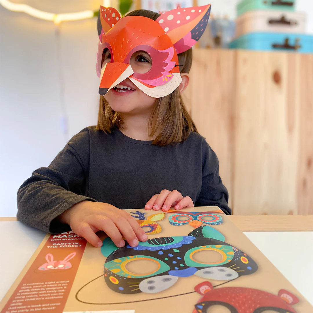 Mideer Masques en papier : Fête dans la Forêt