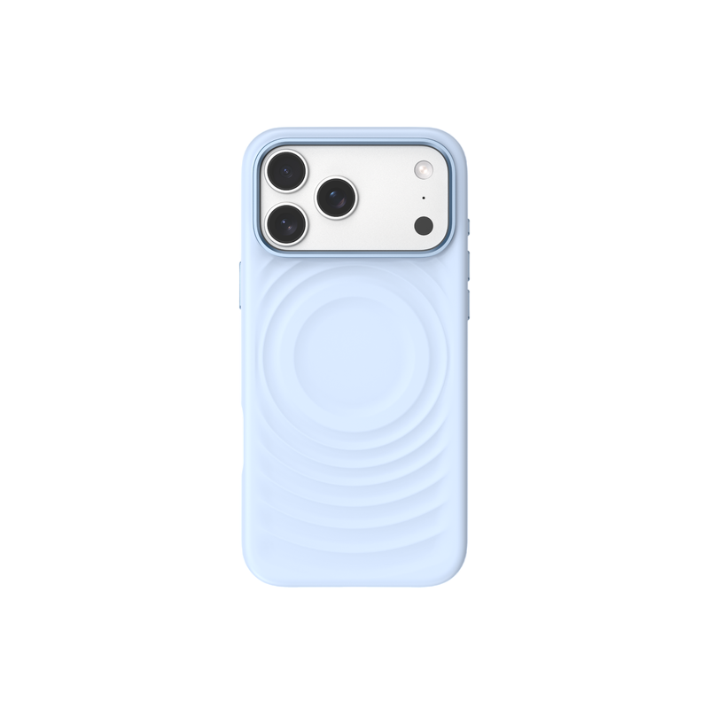 Devia Coque Ripple Series, Silicone, Magnétique pour iPhone 18 Pro Max Glacier